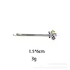 Pasador con Diamante de Circonita, Accesorio de Cabello de Alta Gama, Pinza para Flequillo Lateral, Pasador de Moda para Mujer, Pasador Tachonado con Circonita