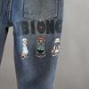 Calça Jeans Infantil Estilo Inverno Calça Grossa Forrada com Lã Nova 2025 Calça Casual de Inverno Calça Longa para Bebê