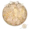 Acrílico Color Mixto Borde Dorado Moño Rosa Cuentas Manuales Hecho a Mano DIY Cuentas Sueltas Joyería Colgante Accesorios Mayoreo