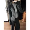Conjunto Esportivo de Outono para Mulheres 2025 Novo Casaco Moletom Cinza Top Slim Roupa Casual Conjunto de Duas Peças para Mulheres