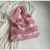2024 Nueva Bolsa Calada de Amor para Mujer Bolsa Tejida Ins Bolsa de Compras Bolso Tote de Gran Capacidad Bolsa de Playa Bolso para Mujer