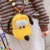 HD426A03 Bolso Cruzado Perro Amarillo Suave Lindo Monedero Dibujo Animado Niche Lindo Mini Bolso de Cuello