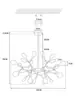 Lámpara Colgante Luciérnaga de Lujo Ligero Nórdico Moderna Minimalista Sala de Estar Creativa Rama Molecular Colgante Dormitorio Comedor