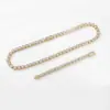 Collar de Cadena Cubana Corazón de Paleta de Hielo, Cadena Cubana Hip-Hop Transfronteriza Europea y Americana Completamente Diamantada de 10MM, Cadena Cubana de Diseño de Nicho de Lujo Ligero