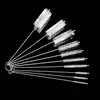 Set de Cepillos de Nylon con Punta de Aguja de Acero Inoxidable Cepillo Herramienta de Aerógrafo Cepillo Limpiador de Orificios Finos de Carburador Desbarbado