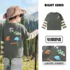 Camiseta de manga larga para niño Rouou, imitación de dos piezas, nueva ropa para niños otoño 2026, prenda superior estilo primavera y otoño
