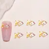 Mundo Subaquático Popular Peixes Pequenos Brilham no Escuro Desenho Animado Resina Acessórios Decorações para Unhas Brincos DIY Decoração de Unhas Acessórios