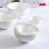 Jingdezhen Blanco Puro Porcelana de Hueso Alta Cerámica para el Hogar Restaurante Vajilla Juego Tazón para Sopa Tazón para Fideos Tazón para Comer Arroz Tazón Pequeño