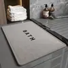 Alfombra de Piso de Lino de Color Sólido Cortable para Baño, Felpudo Absorbente de Agua y Antideslizante para Cocina, Alfombra de Piso Resistente a Manchas y al Desgaste