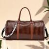 Nova Bolsa de Viagem Masculina Impermeável de Grande Capacidade Tendência Padrão Crocodilo Bolsa de Bagagem PU Viagem de Negócios Roupas de Trabalho Bolsa de Ombro Bolsa para Cosméticos