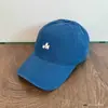 Gorra de Béisbol Retro Japonesa Sencilla Bordada con la Letra m con Hebilla de Cuero Ajustable, Gorra Lavada de Color Sólido con Visera de Pato, Versátil para Parejas