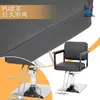 Sillas de Peluquería al por Mayor Directamente de Fábrica, Especiales para Salones de Belleza, Ajustables y Giratorias, Silla de Peluquería de Cuero PU Negro Transfronteriza