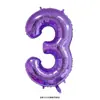 Balão digital de folha de alumínio de 32 polegadas ouro médio prata aniversário lua cheia bebê balão fotográfico de decoração de um ano