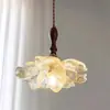 Araña de cerámica antigua estilo chino con pétalos, estética Zen wabi-sabi, adecuada para mesita de noche de dormitorio, balcón vintage, pasillo o vestíbulo
