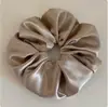 Anel de Cabelo de Cetim Liso Colorido Elegante para Cabelo Tipo Intestino Grande Feminino Elástico Alto Corda de Cabelo para Rabo de Cavalo Acessórios de Cabelo Novo Estilo 2025 Sem Danificar o Cabelo