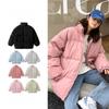 Chaquetas acolchadas de algodón para hombre y mujer en Invierno 2024 Chaquetas acolchadas de algodón de color liso Chaquetas tipo 'pan' gruesas y cálidas Marca moderna deportiva y de ocio Chaquetas para pareja