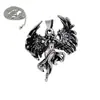 Collar Caner Ángel Maligno Alas de Ángel Plateadas Retro Colgante para Pareja Hombres y Mujeres Regalo de San Valentín