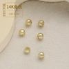 Cuentas de 14k cuentas redondas de oro de 18k pulsera collar diy pulsera con cuentas plata cuentas sueltas material de joyería accesorios cuentas cuentas de plata