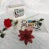 15cm flor oca rosa dourada simulação flor de Natal pingente de árvore de Natal decoração de feriado acessórios de guirlanda de flores
