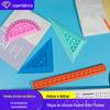 Caneta em Gel Mata-Ratos Régua Triangular de Silicone Régua de Ângulo Reto Criativa para Estudantes Flexível e Inquebrável Caixa de Presente com Bolha de Apertar