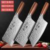 Cuchillo de Cocina, Cuchillo para Cortar Huesos, Cuchillo Doméstico, Cuchillo para Rebanar, Cuchillo para Cortar Huesos, Cuchillo de Chef, Cuchillo para Cortar Huesos Forjado Afilado Juego de Tres Piezas