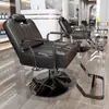 Silla de Barbería de Moda Famosa en Internet, Silla Específica para Cortes de Cabello en Salón, Asiento Reclinable y Ajustable para Peluquería, Permanente y Teñido
