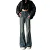 Jeans acampanados para mujer, nuevo modelo otoño 2026, estilo americano, tiro alto, adelgazantes, holgados, pierna ancha, pantalones de campana no ajustados