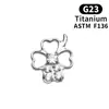 Pendientes de Aleación de Titanio F136 Circonita 5A Clavos para Cartílago de la Oreja Clavos Cocleares Joyería para Piercing Corporal Femenino Joyería para Oreja con Espiral Interna Venta al por Mayor