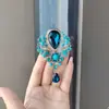 Broche de Broche de Cristal Popular Vintage con Colgante de Gota de Agua Grande Broche de Corsage Exagerado con Pedrería Accesorios de Ropa Accesorios Mujer