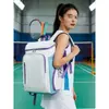 Bolsa de Bádminton Personalización Impresión con LOGOTIPO Mochila para Hombres y Mujeres Gran Capacidad Multifuncional Bolsa Deportiva Blanco Azul