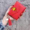 Monedero de Color Sólido con Borla de Frutas y Verduras Shein 70% de descuento Cartera Estilo Ins Cartera para Mujer Portatarjetas de Estudiante Cartera Delgada