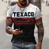 Verão 2023 novo venda direta da fábrica transfronteiriça impressão digital 3D masculina logo de carro corrida motocicleta T-shirt de secagem rápida