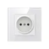 Panel de Enchufe e Interruptor Tipo 86 para Comercio Exterior Venta al por Mayor Exportación Estándar Alemán Francés Italiano Ruso Vidrio Una Apertura USB Pared