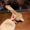 Zapatillas Antideslizantes de Moda para Exteriores para Mujer Otoño 2024 Nuevas Zapatillas de Color Sólido de Tacón Alto Estilo de Noche Zapatos Cerrados Peludos