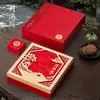 Caixa de Presente para Embalagem de Bolinho da Lua do Festival do Meio Outono de 2026, Caixa Vazia, Design Tradicional Chinês com Tampa e Base, Caixa de Presente para Embalagem de 8 Bolinhos da Lua