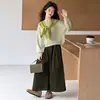 Conjunto de Sudadera de Otoño para Niñas 2026 Nuevo Estilo Ropa de Otoño para Niños Estilo Coreano Principios de Otoño Elegante para Niños Grandes Pantalones de Pierna Ancha Conjunto de Dos Piezas