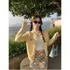 Cárdigan de punto azul para mujer, nuevo de otoño e invierno 2026, chaqueta única y hermosa estilo coreano con diseño bordado, top suéter