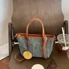 Bolsa Grande de Estilo Coreano Transfronteiriça para Mulheres Verão 2026 Nova Bolsa de Palha de Nicho Elegante Moda de Férias Bolsa Saco
