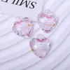Colgante de Acrílico Facetado con Estampado de Corazón de Melocotón de Dibujos Animados Colgante para Collar DIY Cadena para Teléfono Móvil Colgante para Coche Accesorios de Joyería