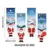 Feliz Navidad Juego de cuatro piezas con temática navideña de banderas colgantes de forma única, banderas colgantes para decoración de pared 100% poliéster