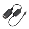 Linha de Aumento Personalizada de 5V para 12V para Carros, Caminhões e RVs com Orifício USB PD Original para Porta de Alimentação de Isqueiro de 12V