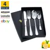 Cross-border Amazon 1010 Aço inoxidável Talheres Conjunto de presente de 24 peças Faca de bife ocidental, garfo e colher Conjunto de talheres