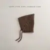 Gorro Coreano para Bebé Otoño e Invierno Cálido Cortavientos Protección para los Oídos Gorro de Punto para Niños y Niñas Gorro con Cordones para Recién Nacidos