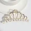 Grampo de Cabelo Transfronteiriço Versátil e Simples, Garra de Cabelo de Metal, Presilha Tubarão para Coque de Cabelo, Presilha de Cabelo Garra Grande, Acessórios de Cabelo Atacado