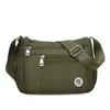 Bolso Cruzado Versátil de Tela Oxford Multicapa Ligero Repelente al Agua de Color Sólido Bolso de Hombro de Moda para Mujeres Viajes Trayectos