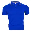 Camisetas lisas masculinas transfronteiriças Amazon comércio exterior tamanho europeu verão manga curta casuais folgadas esportivas polo