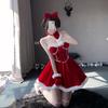 Domila Novo Traje de Natal Vermelho Roupa Feminina com Vestido de Guerra Vestido Outono e Inverno Slim-fit Vestido Tutu Vestido de Princesa