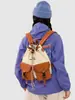 Mochila con cordón de bloques de color amarillo lima y menta, estilo montaña, vibra dopamínica juvenil, mochila ligera para viajes al aire libre