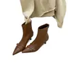 Botines de Mujer 2026 Otoño/Invierno Botas de Mujer Botines Tejidos Botas de Tacón de Aguja Botas Adelgazantes Botas de Combate