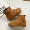 Botas para Niña 2026 Otoño e Invierno Nuevo Estilo Botas para Niños Estilo Retro Niña Pequeña Botas de Piel Birkenstock Botas Cortas para Bebé de Suela Suave
